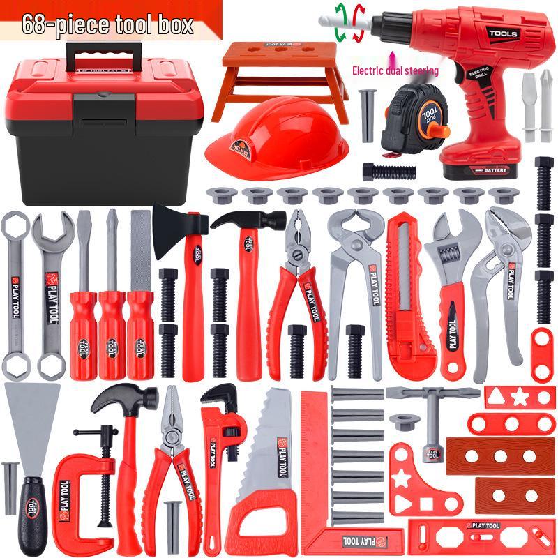 Kids' Play Tool Set: Electric Drill, Saw & Screwdriver for Repair Simulation