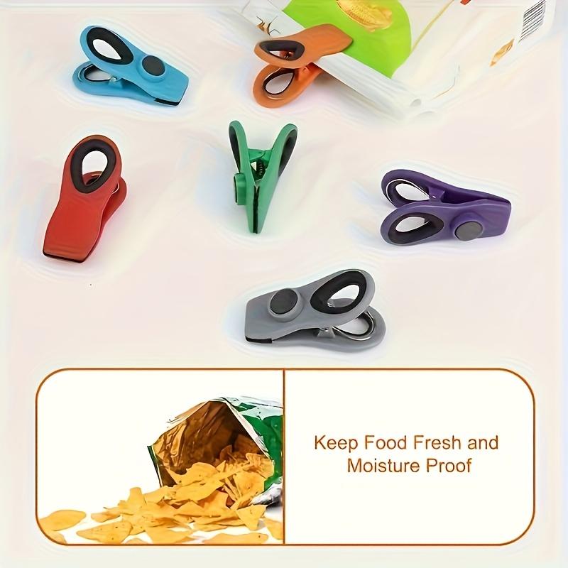 5pcs Strong-Sealing Food Storage Clips Random Color Kitchen Food-Grade Storage Clips Plastic Bag Sealing Moisture-Proof Clips