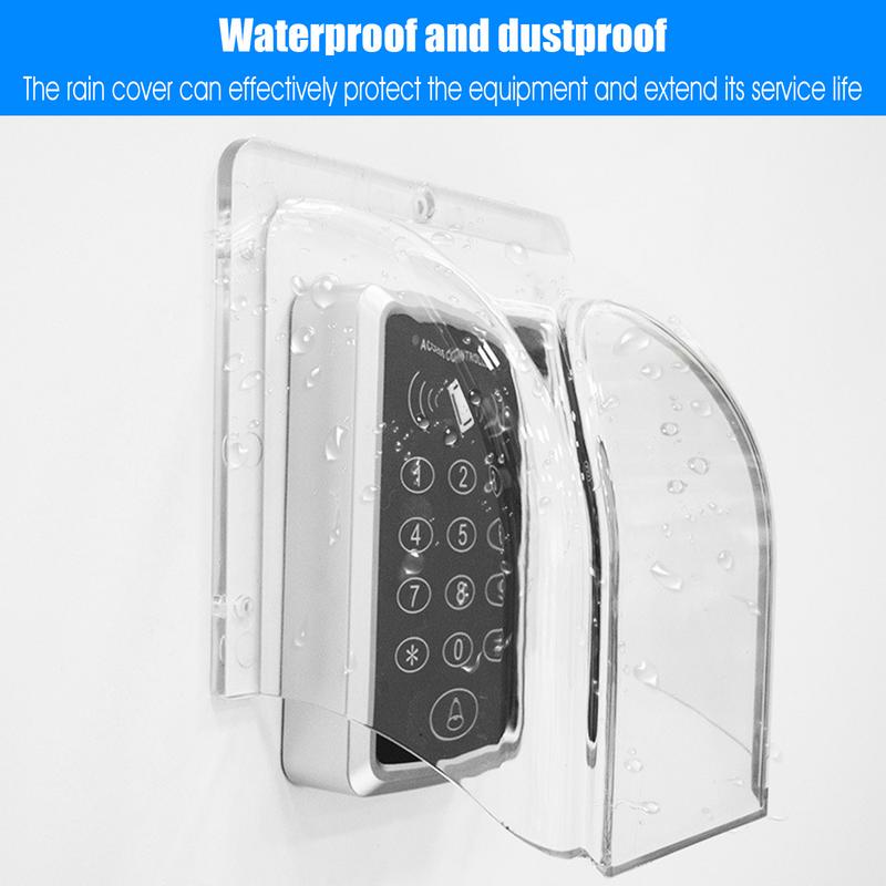ABS Doorbell Rain Cover,Transparent Doorbell Waterproof Cover Weatherproof Protector Doorbell Attachment Durable