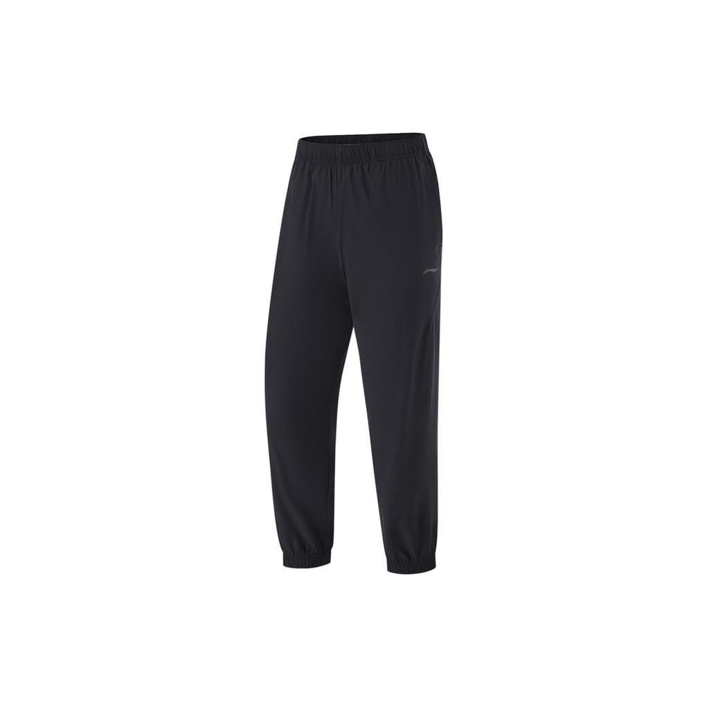 Li Ning Running Series Solid Color Quick Dry Cool Knitted Sports Pants Women Pants Black AYKU374-1