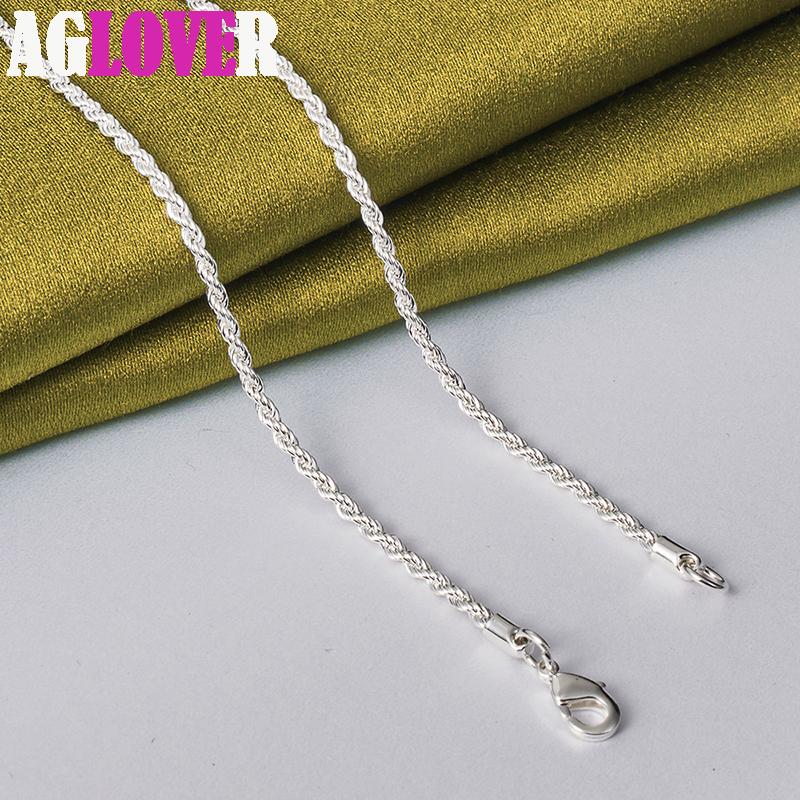 Стерлинговое серебро 925 пробы, 3 мм, цепочка с волнами воды, 16/18/20/22/24/26/30 дюймов, ожерелье, ювелирные изделия