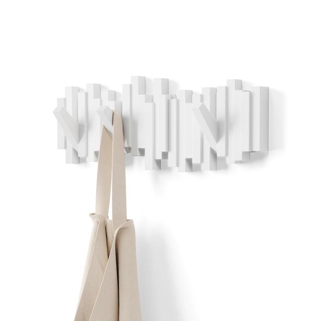 Umbra STICKS MULTI HOOK Wall Storage Wall Hanger Hook, White,