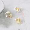 ZHOUYANG Aesthetic Stud Earrings For Women Cute Bee & Honeycomb Piercing Earing Jewellry Christmas Gift Jewelry Wholesale E212
