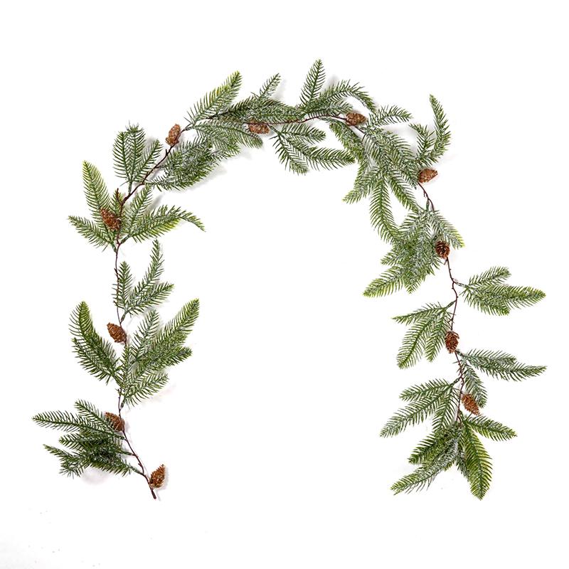 150cm Christmas Wreath Rattan Artificial Vine Hanging Floral Garland Christmas Decorations for Home Xmas Fireplace Door Decor