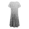 Damen Casual Fashion Rundhals Kurzarm Midikleid Modisches Hochzeitsgastkleid