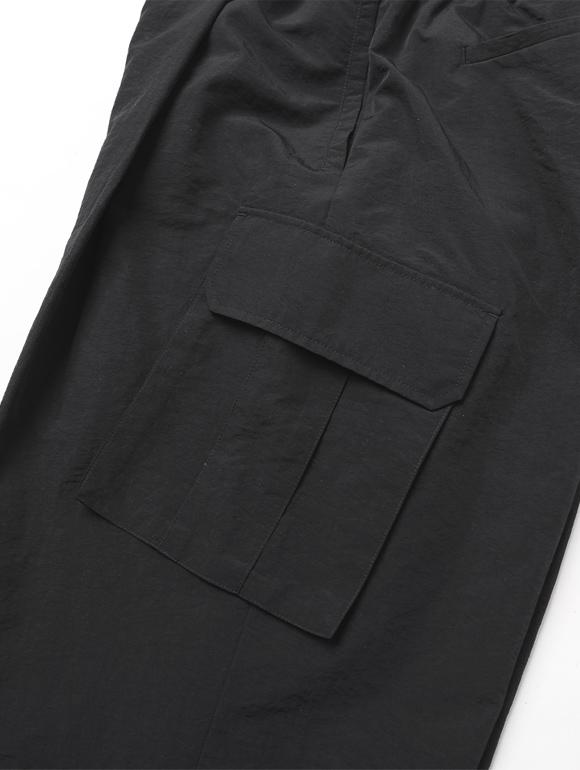 UCLA Unisex Full Elastic Waist Synthetic Fiber Wide Pants [Black](Ua3Lp82_39)