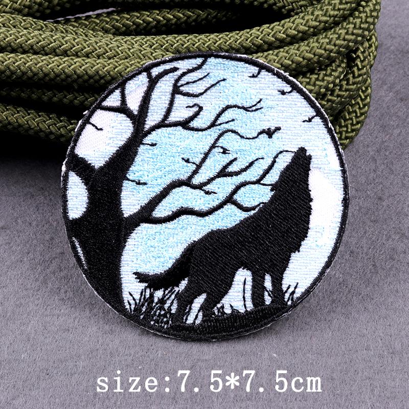 Heart Landscape Patch Iron On Patches For Clothing Wilderness Outdoor Embroidery Patches For Clothes Adventure Patch Stickers