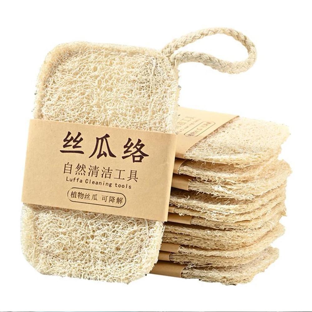 Loofah Dish Scrubber Convenient Dish Pot Washing Cloth Quick Drying Loofah Cleaning Pad for Home Kitchen