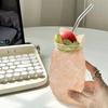 with Straw Pineapple Shaped Glass Cup 480 ML Coffee Mug Creative Water Cup  Restaurant