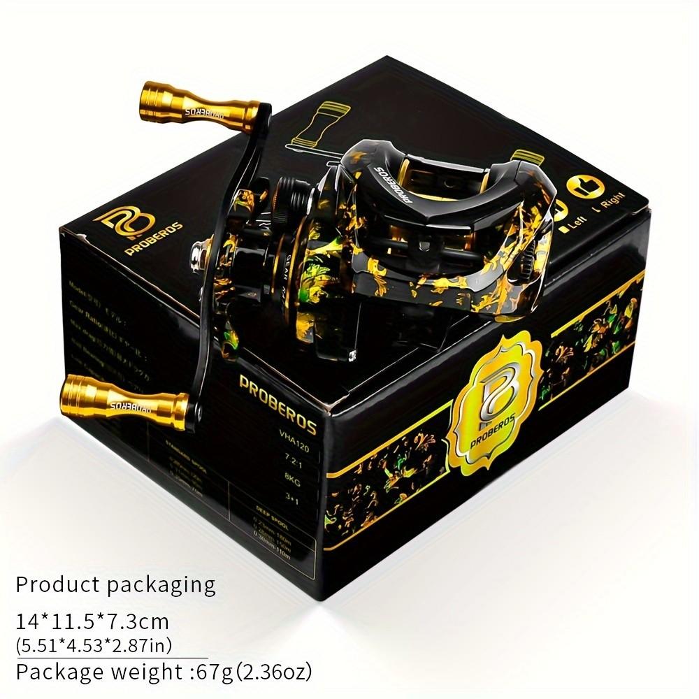 High-Speed Baitcast Reel, 7.2:1 Gear Ratio, Aluminum Metal Spool, 17.64LB Max Drag, Magnetic Brake System, Ergonomic Handle for Precision Control