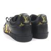 Excellent LOUIS VUITTON Low cut sneakers Luxembourg black leather 8.5 1A9JD4 Used
