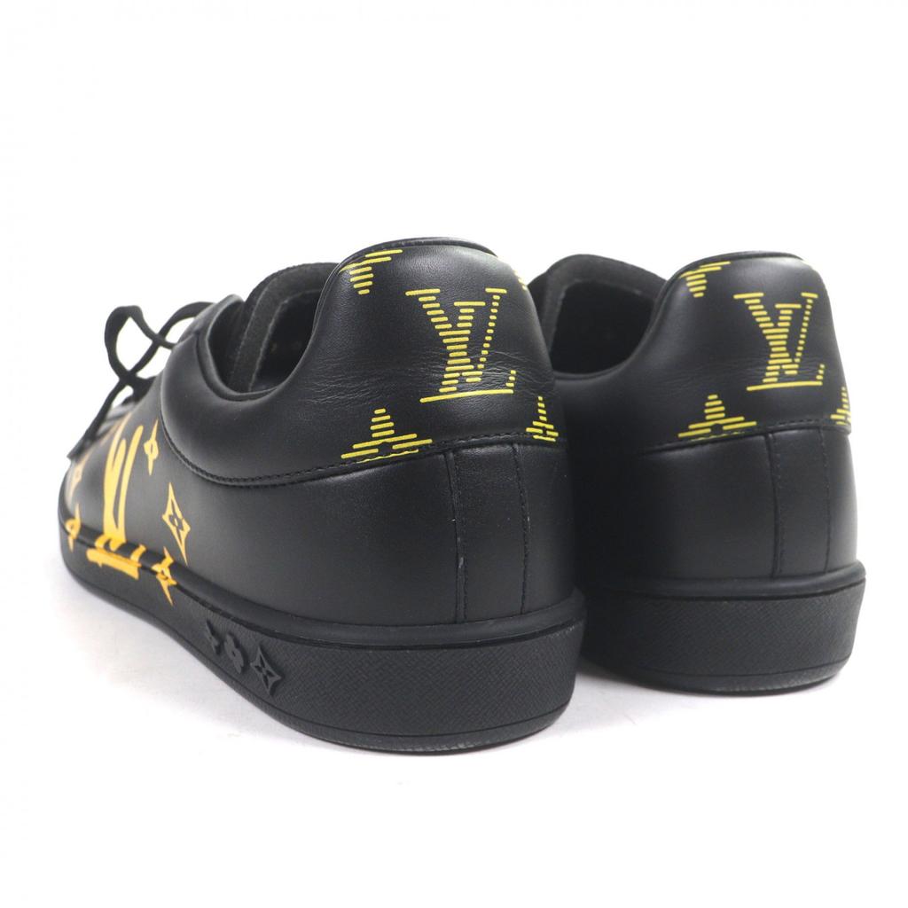 Excellent LOUIS VUITTON Low cut sneakers Luxembourg black leather 8.5 1A9JD4 Used