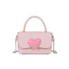 Pink Love Contrasting Color Small Square Bag Fashionable High-end Handbag Small Fresh Simple Versatile Chain Bag