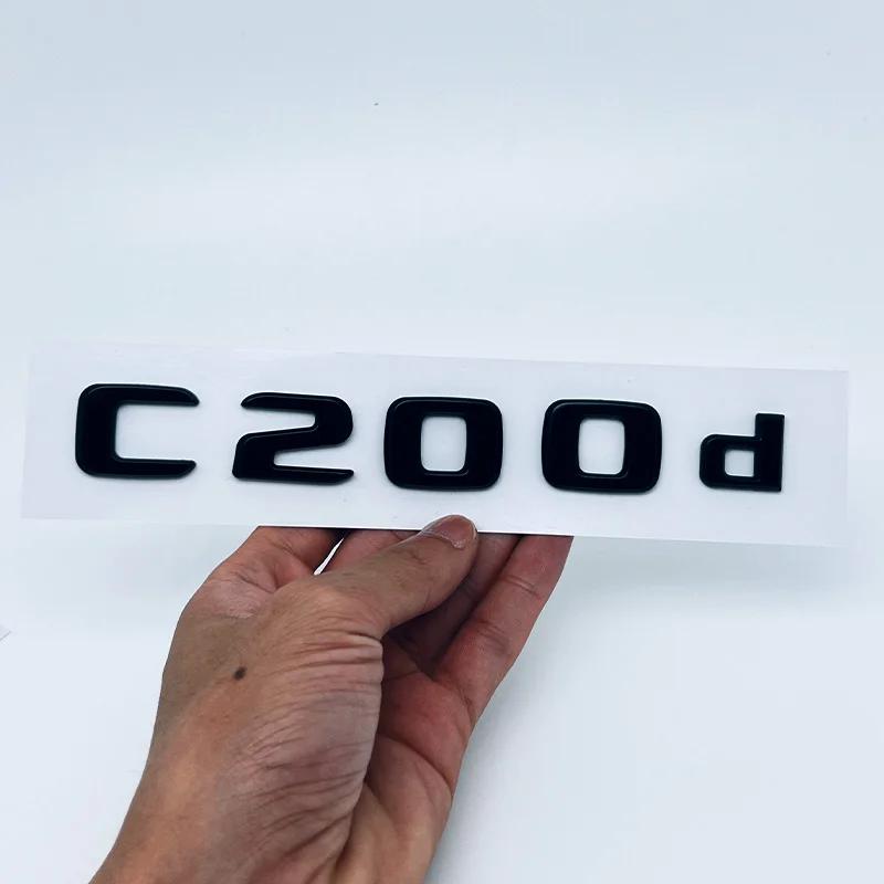 3D ABS Black C63 C43 C180 C220d C300 Logo Letters 4MATIC Badge Car Rear Star Sticker AMG Emblem For Mercedes Benz W205 C205 W206