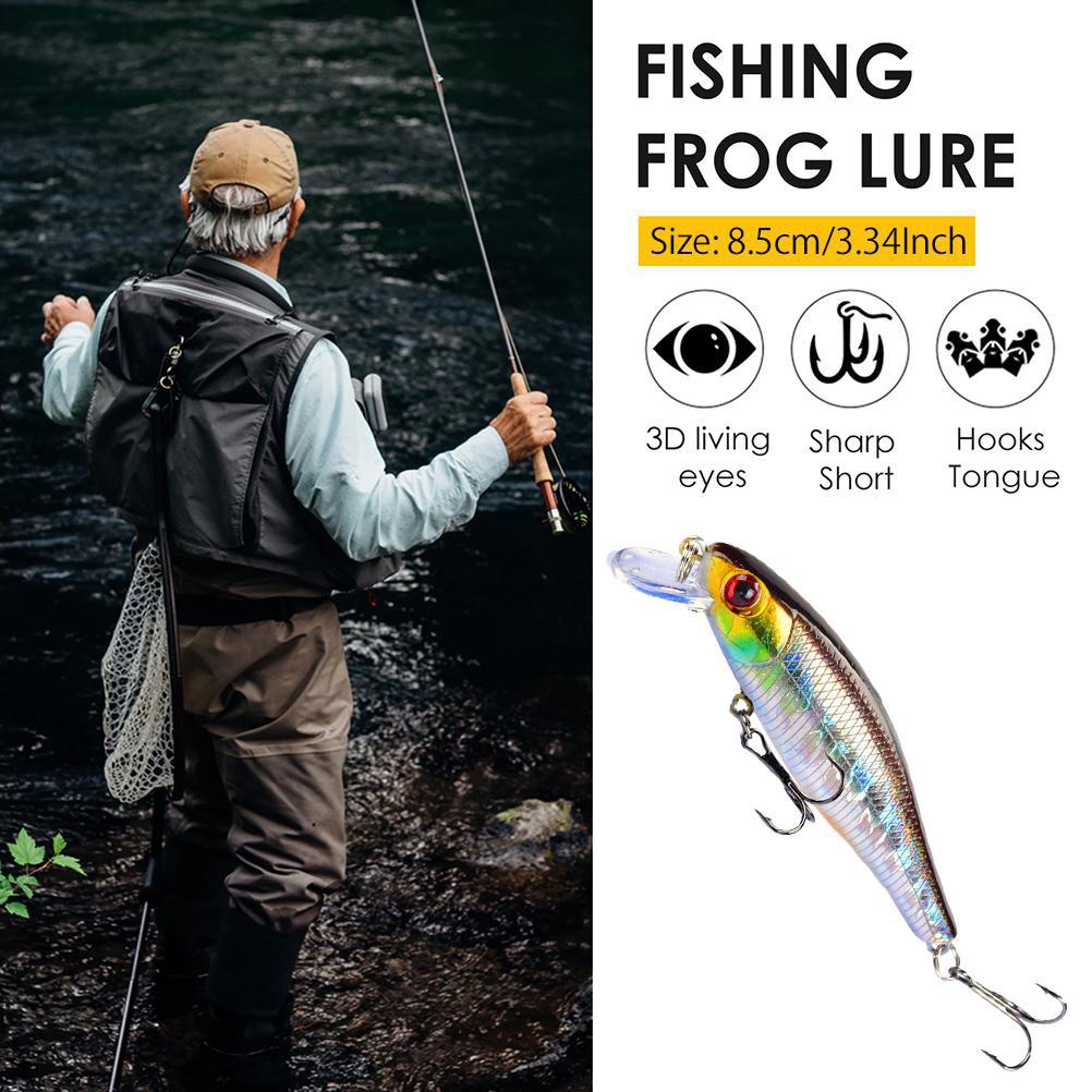 3 Stuks Vis Lokkers 3D Printen Hard Aas Crankbaits Zinkende Wobbler Dreg Haken Vis Lokkers 8.5cm 9.2g