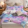 Heart Shaped Pattern 3D Printed Bedding Set, Home Textile Dreamy Style Duvet Cover, Soft And Comfortable Luxurious Duvet Cover