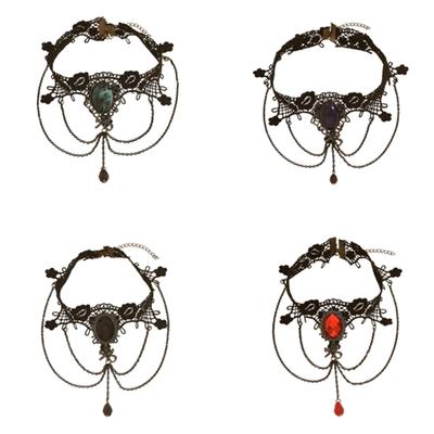 Versatile Gothic Lace Necklace For Women Elegant Dark Design Suitable For Parties Music Festivals And Commuting