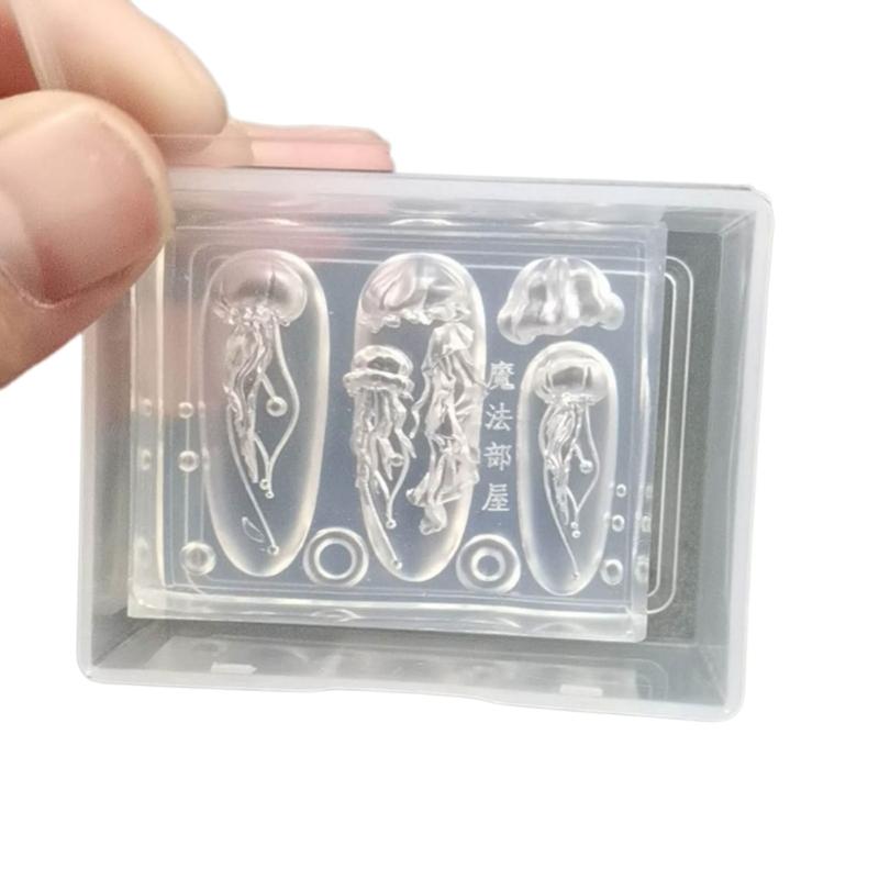 Kreative manet neglekunstformer Silikon dråpeform Negldekorasjonsformer Unike manikyrformer Silikon