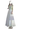 White skirt long women's new small white skirt half skirt drape a word pleated long skirt summer
