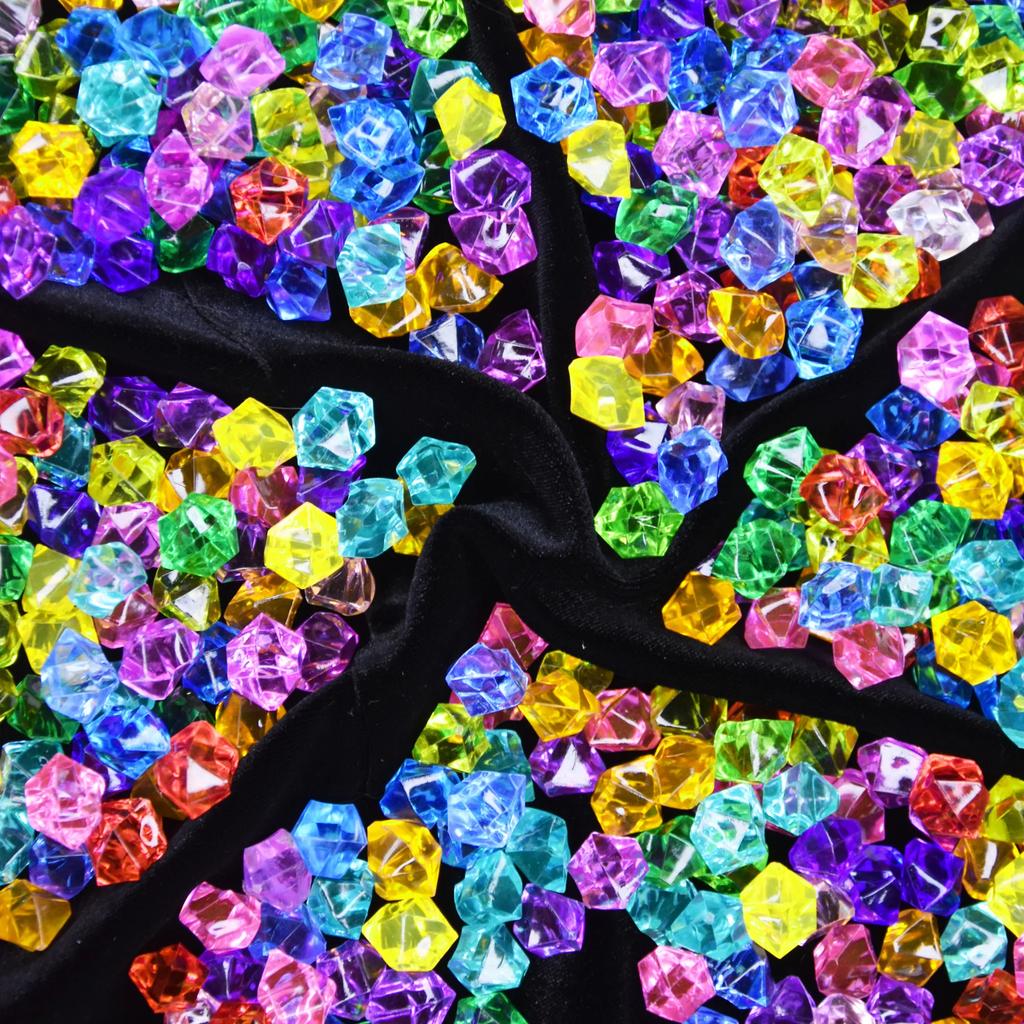 Acrylic Diamond Crystal Ice Rock Stones Vase Gems Confetti Table Scatter Beads Wedding Party Home Decor 100pcs 19 Color 11x14MM