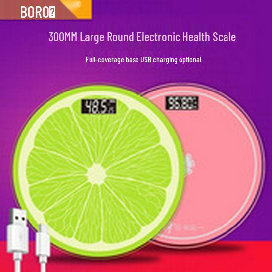 Baolan Round Smart Glass Body Scale - Electronic Health Weight Scale for Adults