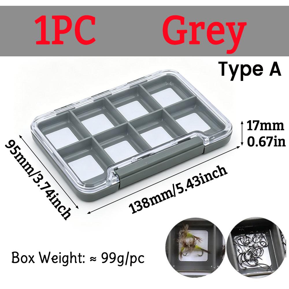 1PC Fly Fishing Box Multi-style Foam/Compartment Tackle Case Waterproof Transparent Hook Lure Storage Box for Trout Bass Angling
