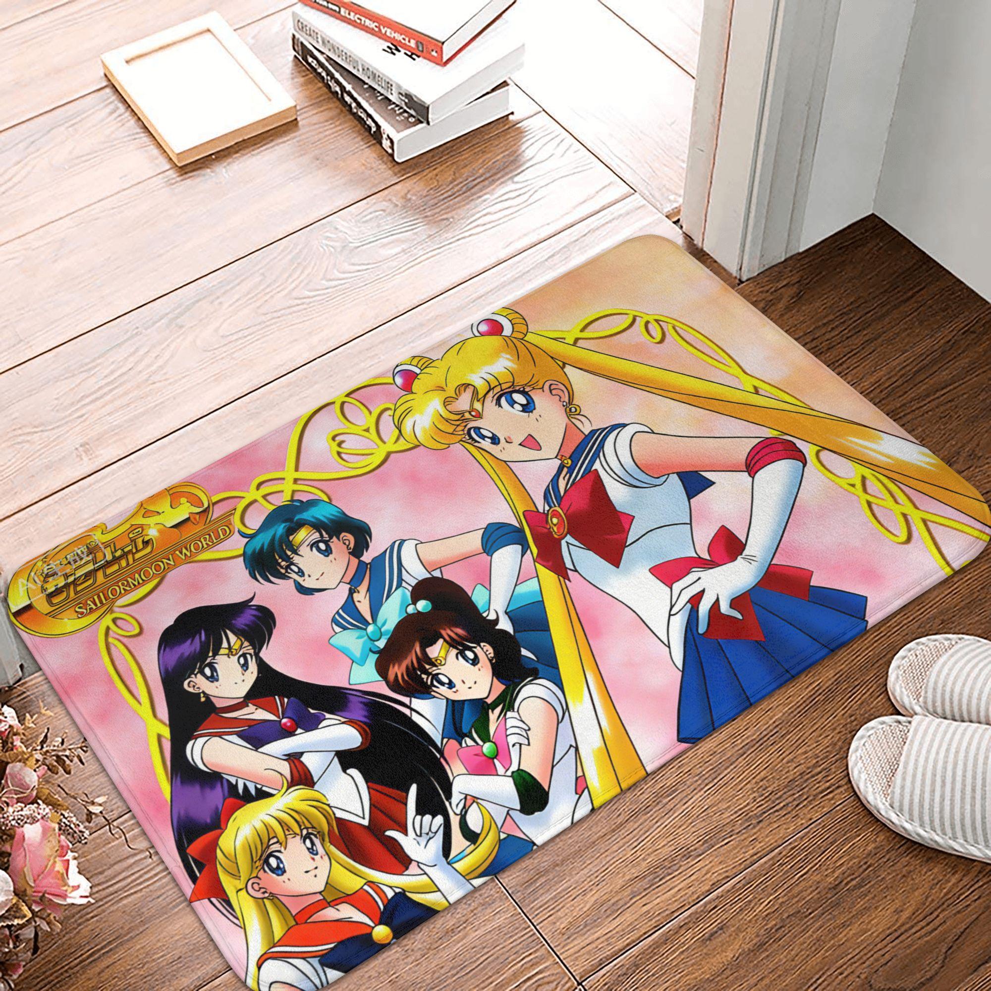 

Anime Sailors Moons Doormat Mat Anti-Slip Bath Kitchen Garden Rug Carpet 40*60cm 40x60cm
