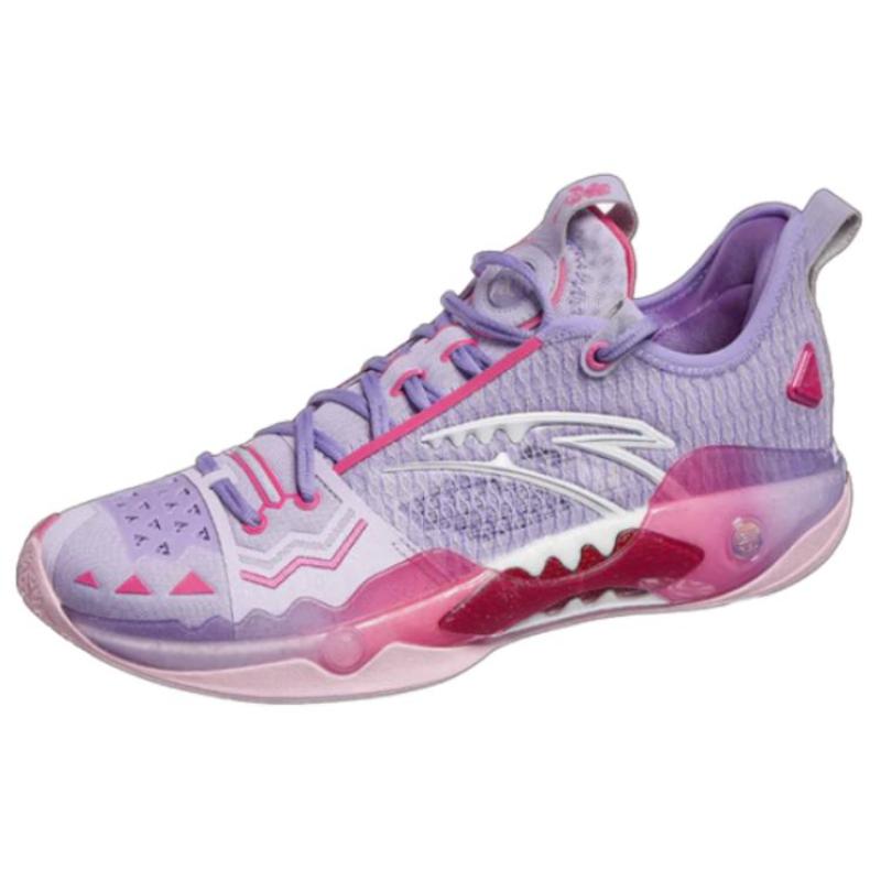 Anta Frenzy 5 Pro Abrasion Resistant Breathable Low Top Basketball Shoes Men's Pink Purple Sneakers 112531119S-1
