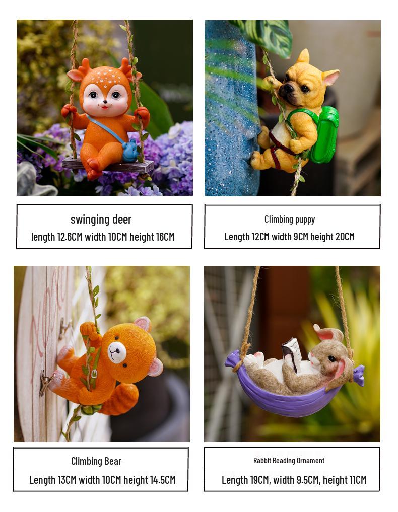 Charming Rabbit Garden & Balcony Hanging Decoration