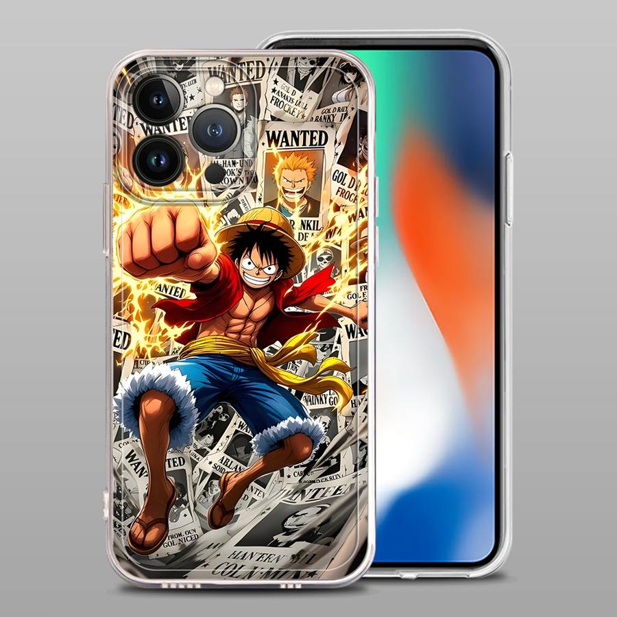 

Мягкий чехол для телефона для iPhone 17 Pro Max XS Max 16 12 Mini 15 Air 13 Pro 7 8 14 Plus XR 11 One Piece Луффи Комикс iPhone 16