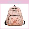 Cute Cartoon Capybara Letter Pattern Children Backpack For Elementary Students