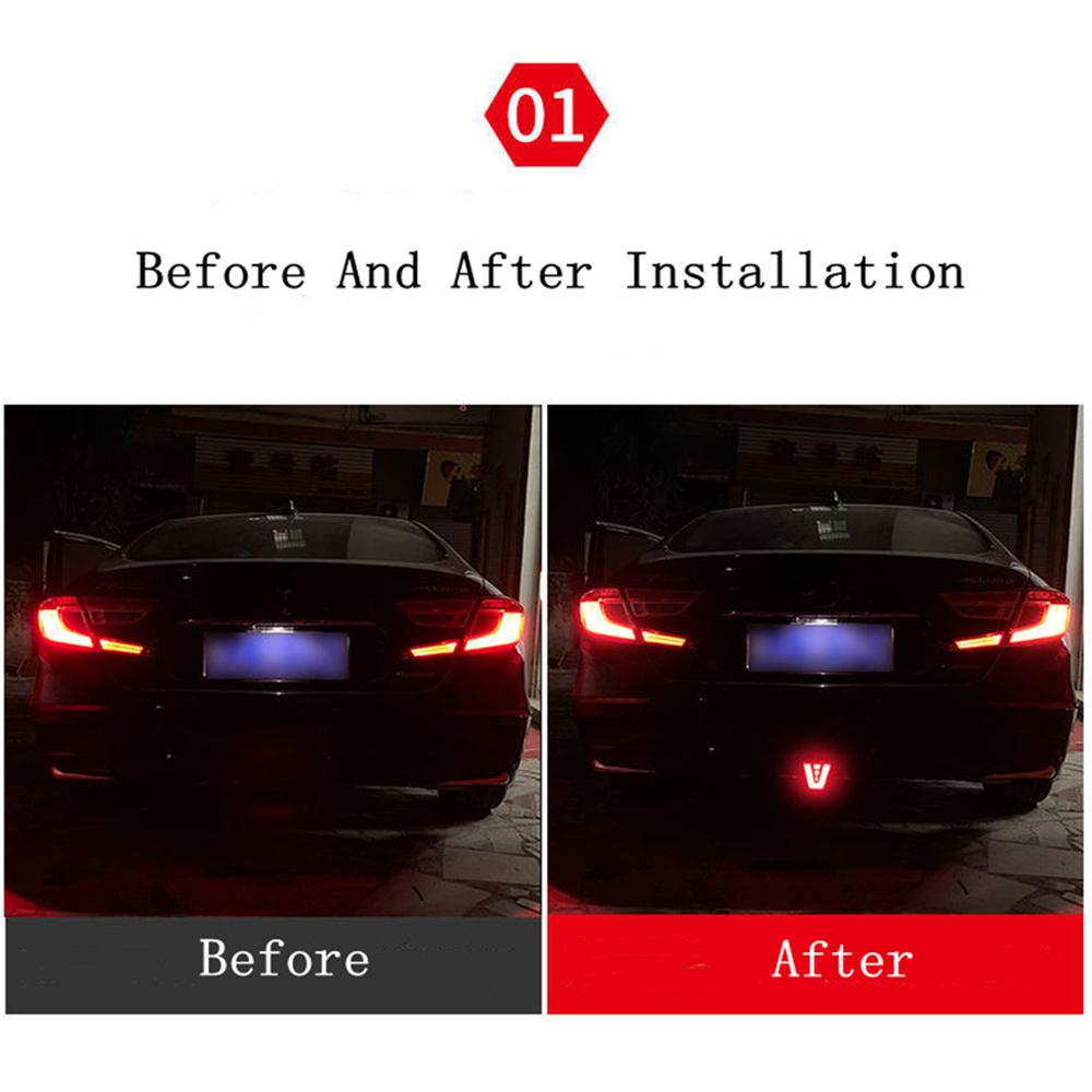 V-Shaped Red Car Marker Light