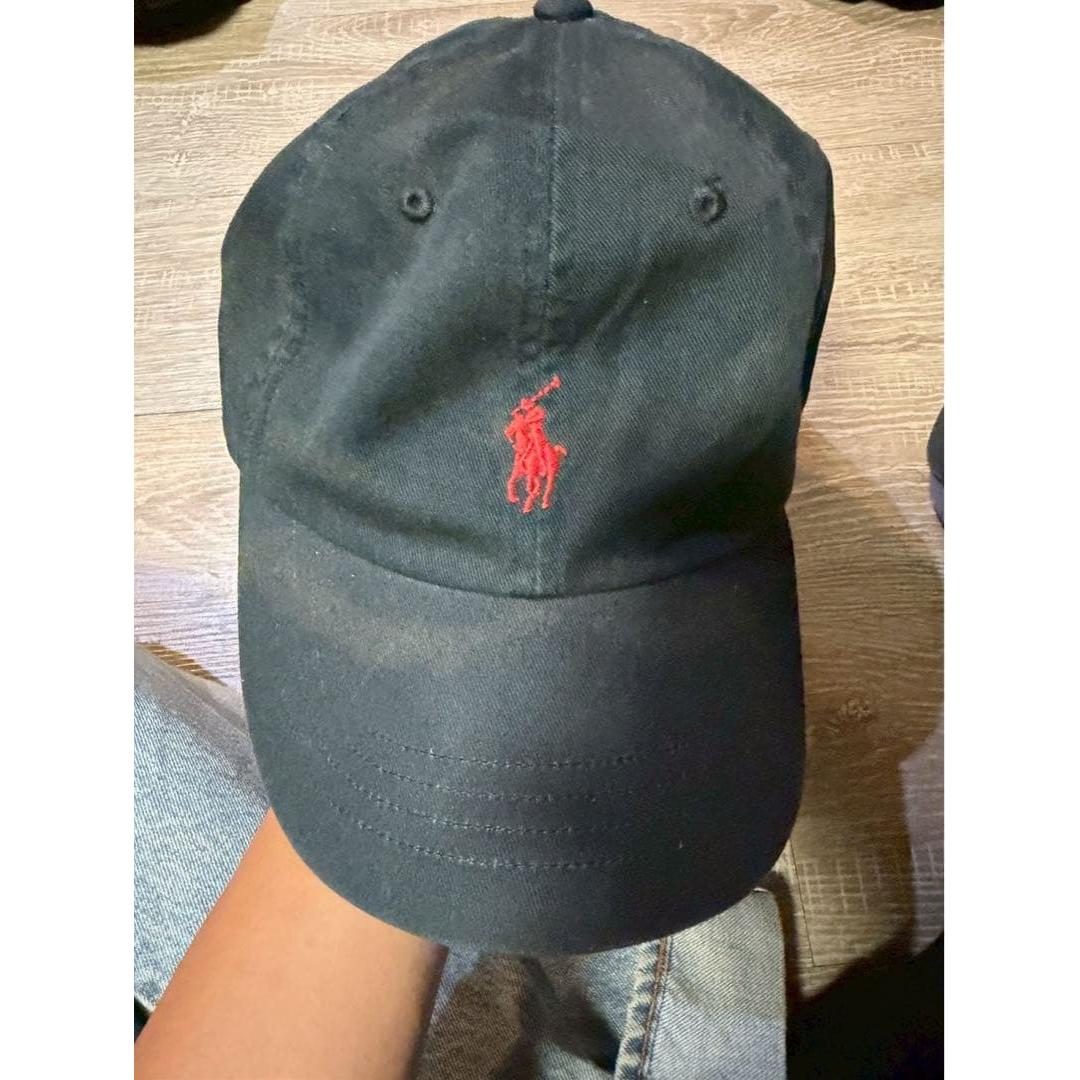 Used POLO Ralph Lauren Cap Black 59cm Pony Embroidery