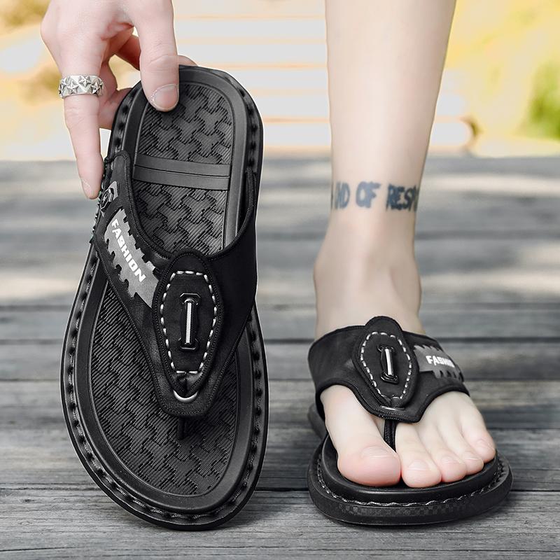 Men's Summer Flip-flops Youth Sports Wear-resistant Sandals Vietnam Internet Celebrity Beach Soft Bottom Casual Slippers