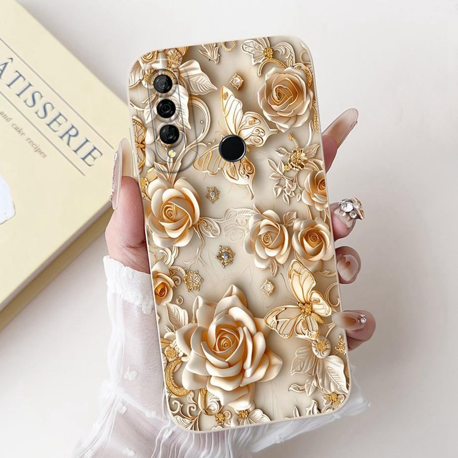 Beautiful Floral Painting Phone Case For Huawei Y6P 2020 / Y7P 2020 Soft Silicone Shockproof Cover For Huawei Y6p Y7p Bumpers
