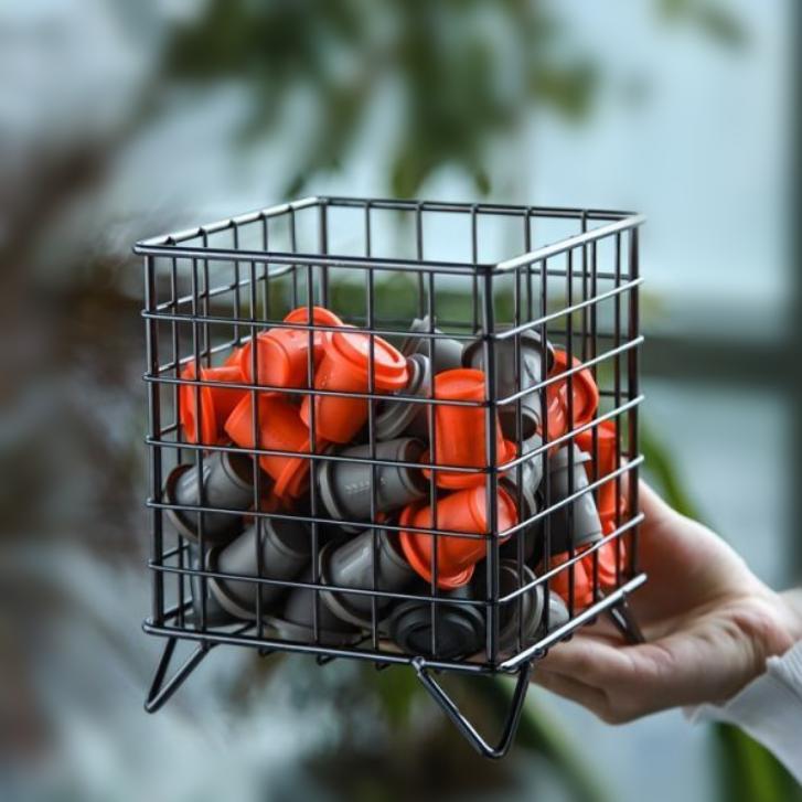 Coffee Pod Holder Storage Basket Square Coffee Pod Capsule Rack Cup Holder Espresso Pod For Kitchen Pantry Office Home