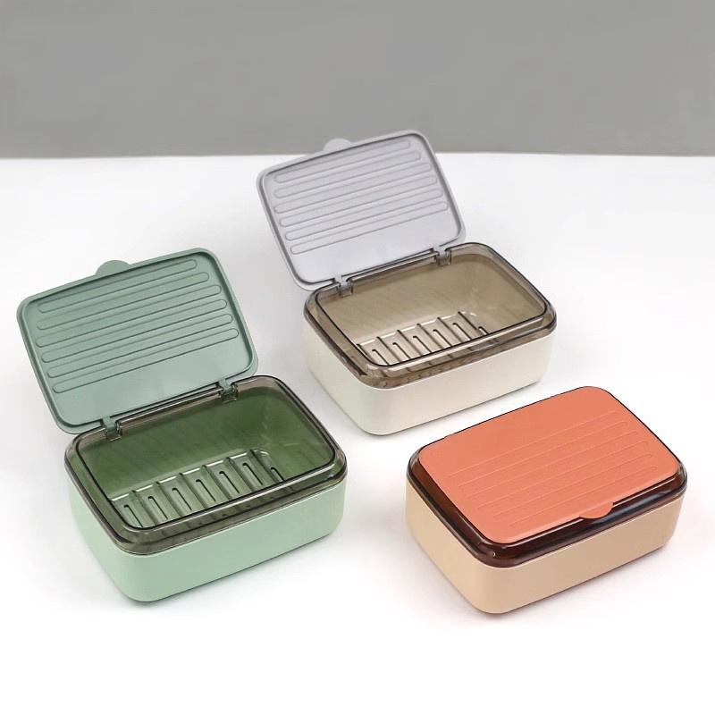Soap Box With Cover Drain Travel Sealed Box With Cover Portable Soap Holder Portable Outdoor Travel Soap Case With Cover New