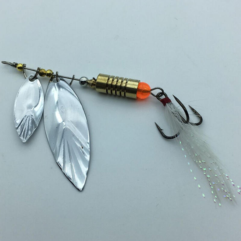 8G Fishing Lure Spoon Bait Ideal For Bass Trout Perch Pike Rotating Fishing