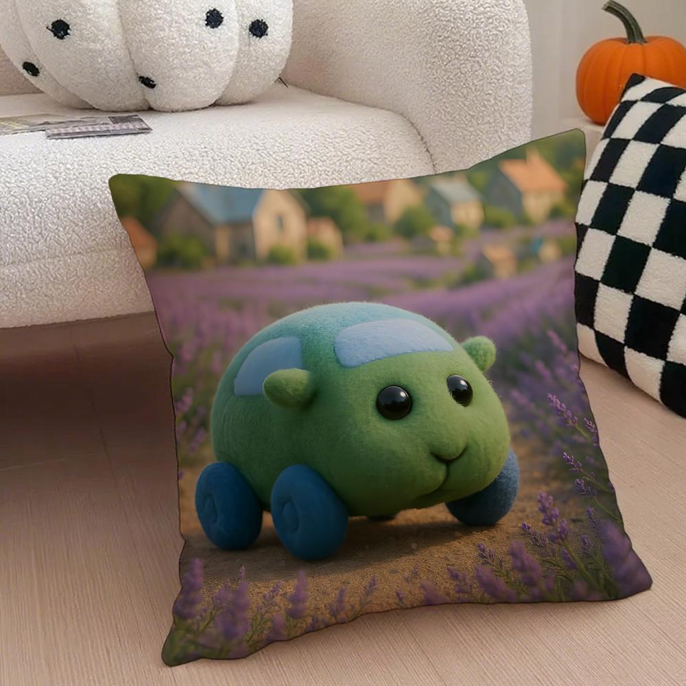 

PPui Pui Molcar Cushion Cover Throw Pillow Cover Hidden Button Durable Polyester Chair Cushion 30X30cm