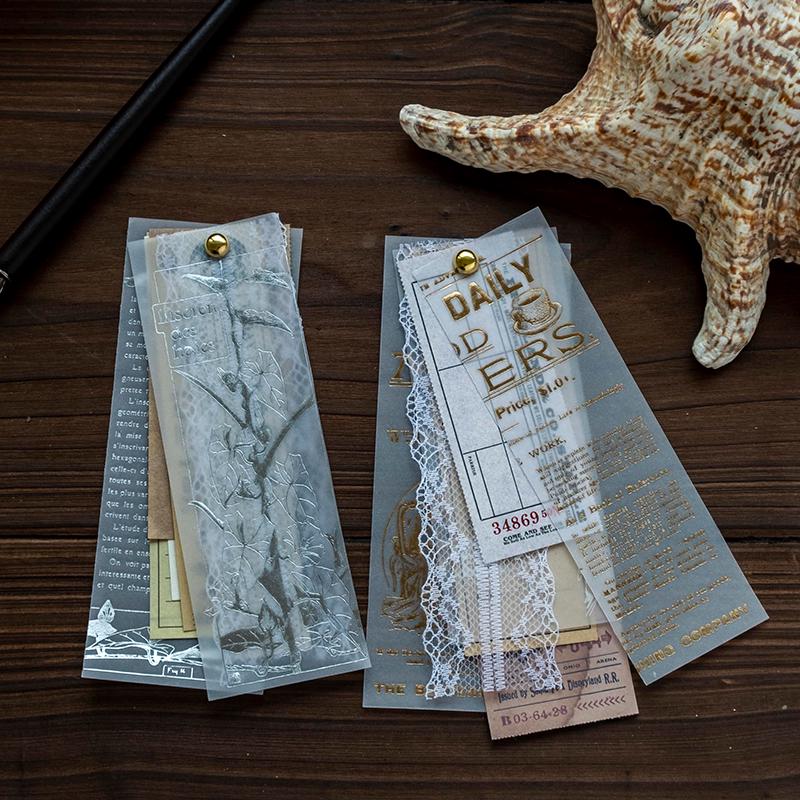 Shining Starry Sky Gold & Silver Hot Stamping Stickers: Sulfuric Acid Paper Sheets for Music, Tickets, Letters, Diaries, and Collages