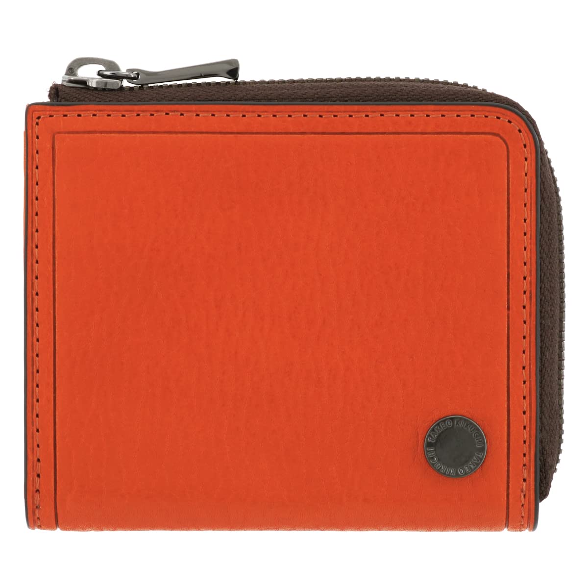 

Compact Wallet Zipper Genuine Leather Coin 730614 Mini Wallet Cowhide Leather Orange [Takeo Kikuchi] L-shaped Men s [26]