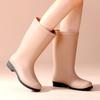 British fashion women's mid-tube rain boots trendy matte waterproof women's rubber shoes kitchen mother foot glove water shoes warm boots women
