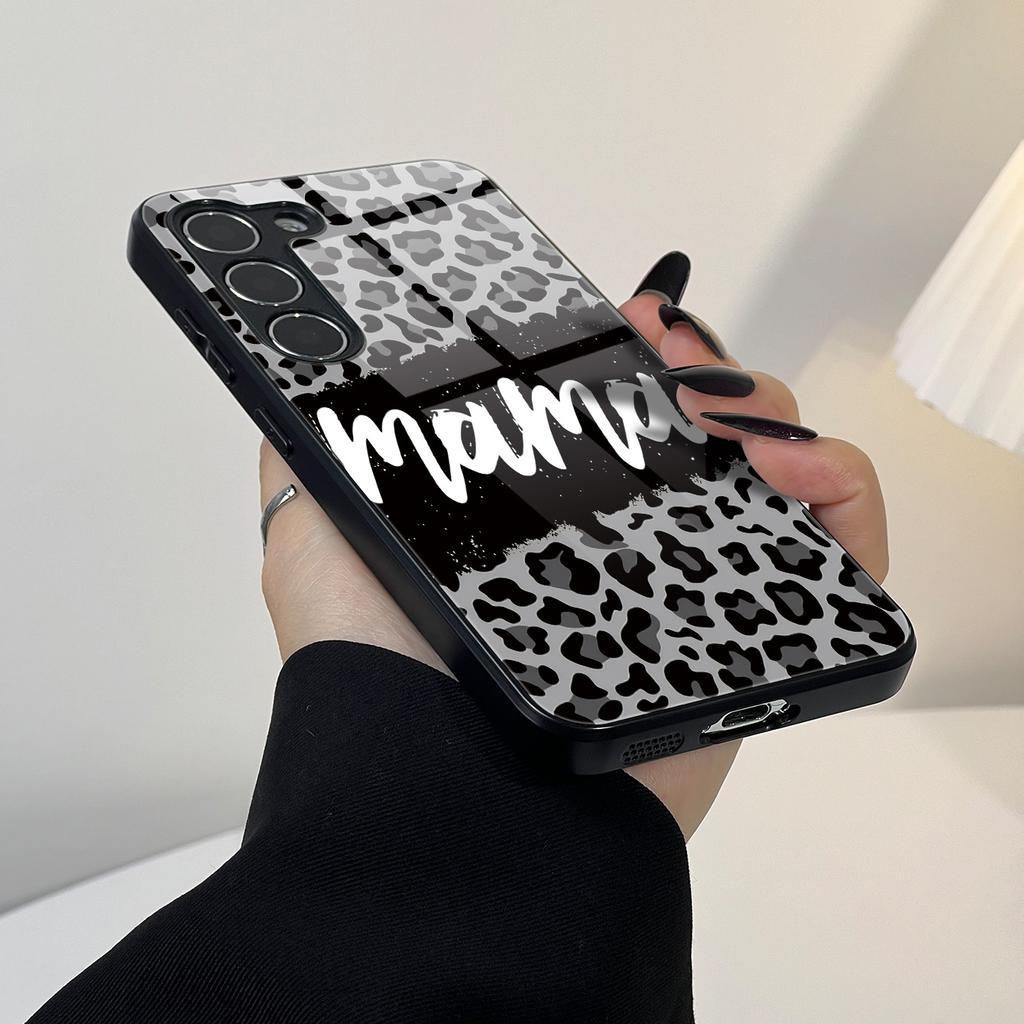Stylish Black & White phone case s26 ultra case glass mobile phones for Samsung Galaxy S26 S25 S24 S23 S22 FE Ultra Plus