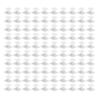 100 Pcs Blank Ear Tags Square Livestock Animal Identification Cattle Earring Marker for Pigs White