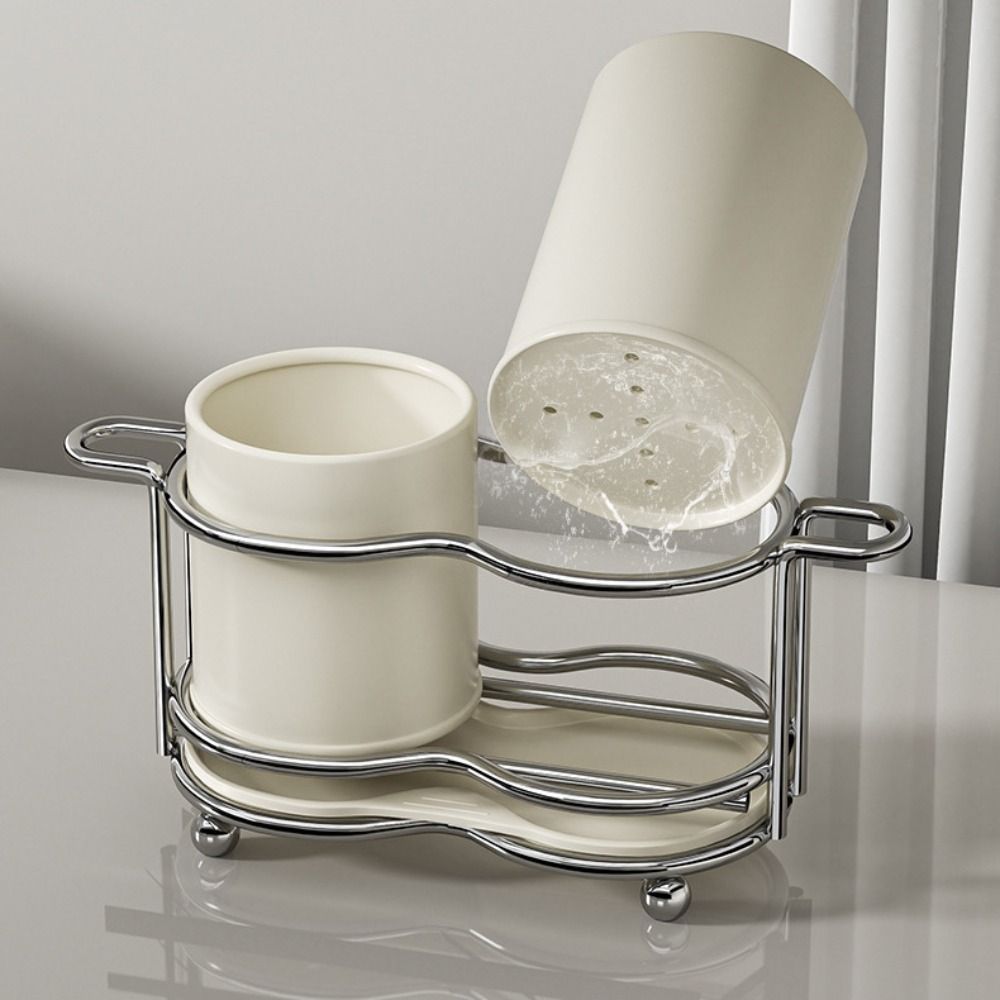 Space-Saving Kitchen Utensil Holder Multifunctional Drainer Stand Chopstick Holder  Kitchen