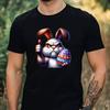 Mens Grumpy Easter Bunny Motif Cotton T-Shirt Size XS To 5XL-