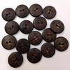 50 Stück Vintage Runde Blume Floral 2 Löcher Holz Nähknöpfe Kleidung