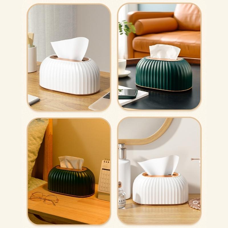 Striped Tissue Box Countertops Toilet Paper Holder Disposable Paper Storage Box Napkin Storage Box Homes Decoration