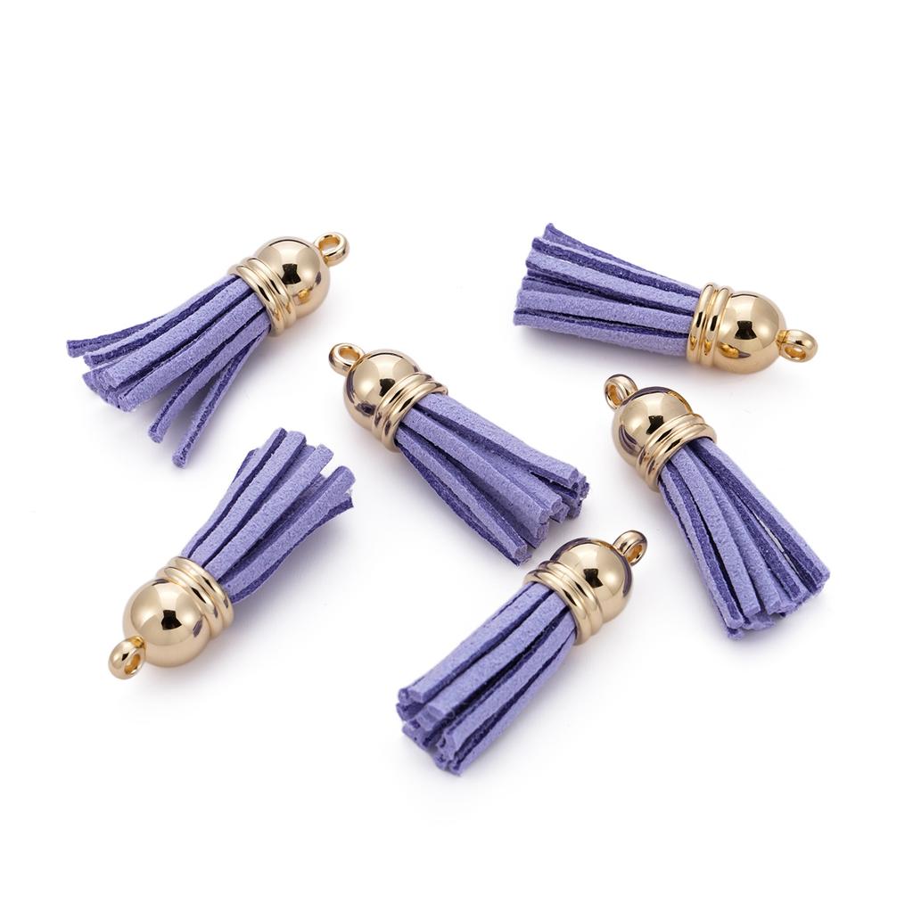 20pcs/lot 38mm Tassel Vintage Leather Tassels Fringe Pendant For DIY Keychain Jewelry Making Supplies Charms Accessories