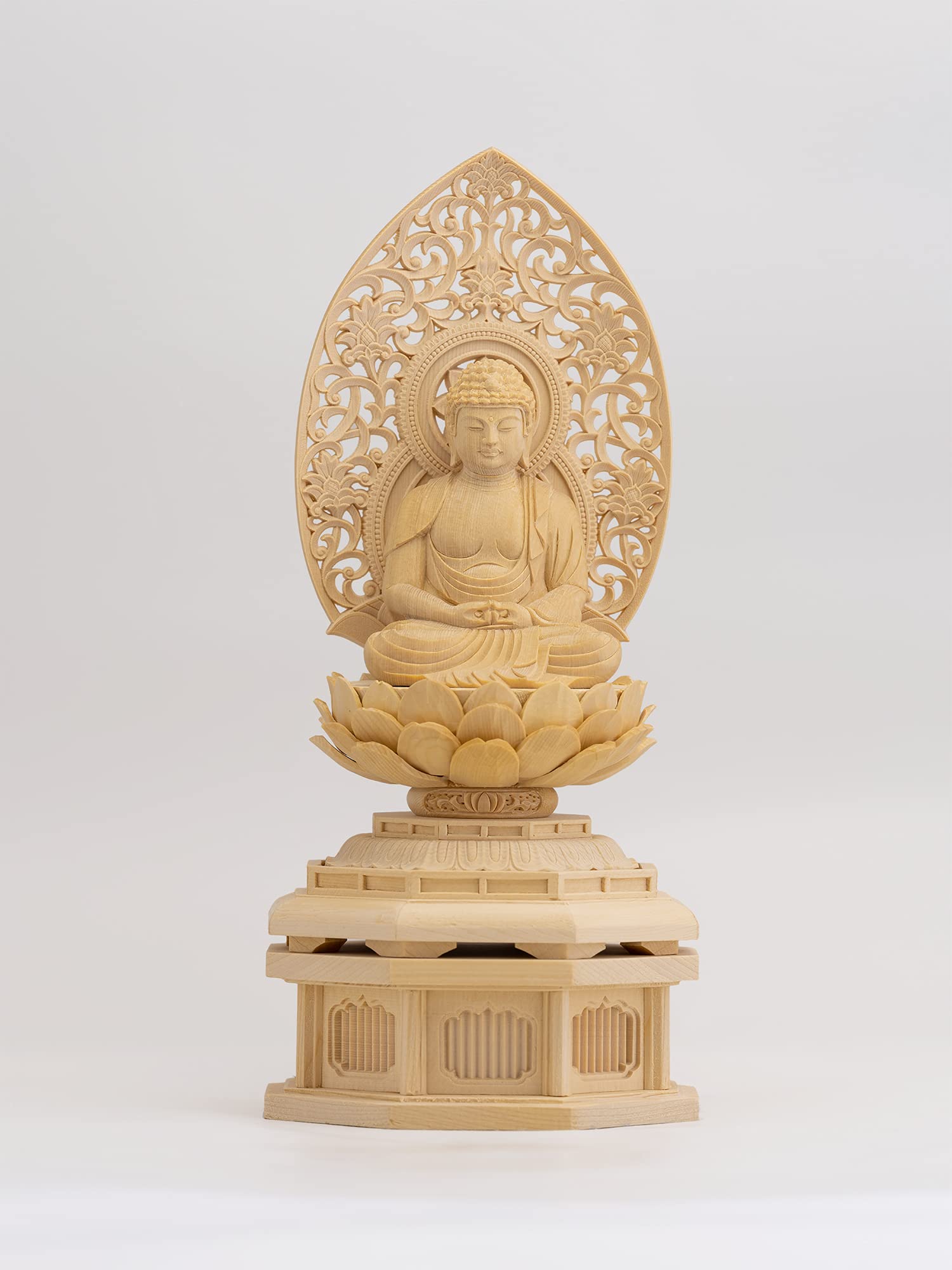 

Деревянный Будда Амитабха сидящий божество-хранитель зодиака для тех, кто родился в год Собаки или Свиньи статуя Будды, Будда, статуя, 22,5 см (деревянный